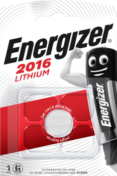 Bateria Energizer CR2016 Lithium 1 szt (7638900083002)