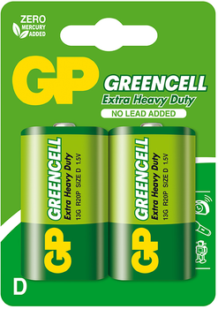 Baterie GP GREENCELL 13G-U2 beczka D 2 szt (6479614)