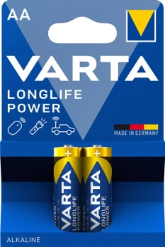 Батарейка Varta Longlife Power AA BLI 2 Alkaline (4008496559398)