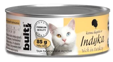 Вологий корм для котів Bulti Зі смаком індички 85 г (5903802474145)