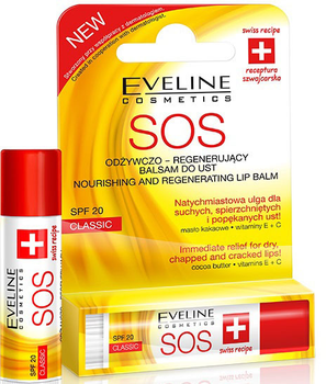Balsam do ust Eveline Sos odżywczo-regenerujący SPF 20 classic 4.5 ml (5907609390073)