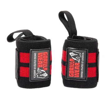 Кистьові бинти Gorilla Wear Wrist Wraps PRO Black/Red (45 см, середня жорсткість)