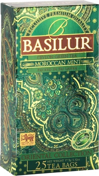 Чай зеленый Basilur Восточная коллекция Марокканская м'ята пакетированный 25х1.5 г (4792252923560)