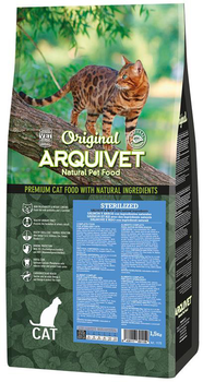 Sucha karma Arquivet Cat Original dla kotow sterylizowanych losos z ryzem 1.5 kg (8435117891159)