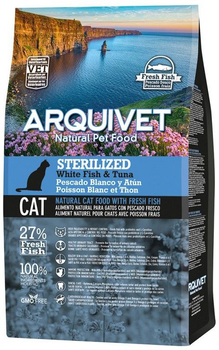 Sucha karma Arquivet dla kotow sterylizowanych z biala ryba i tunczykiem 1.5 kg (8435117892477)