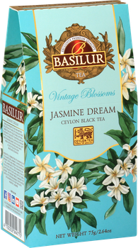 Чай черный Basilur Винтажные цветы Жасминовая мечта картон 75 г (4792252944770)