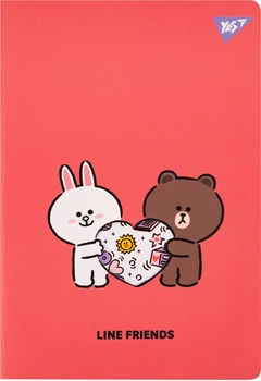 Тетрадь для записей YES Line Friends А4 40 листов в клетку (5056574422811)