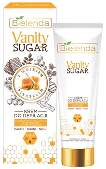 Krem do depilacji Bielenda Vanity Sugar z woskiem pszczelim 100 ml (5902169042318)