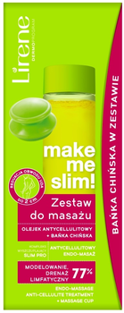 Zestaw do masażu Lirene Make Me Slim! olejek antycellulitowy 100 ml + bańka chińska (5900717080997)