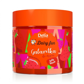 Galaretka do mycia ciała Delia Dairy Fun Truskawkowe Pole Strawberry 250 ml (5906750800868)