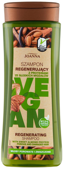 Шампунь Joanna Vegan регенерувальний з протеїнами солодкого мигдалю 300 мл (5901018019303)