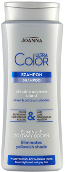 Szampon Joanna Ultra Color nadający platynowy odcień do włosów blond i rozjaśnianych 400 ml (5901018014124)