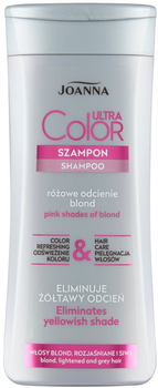 Шампунь Joanna Ultra Color надає рожевий відтінок світлому і знебарвленому волоссю 200 мл (5901018017286)