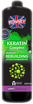Szampon Ronney Keratin Complex Professional Shampoo Rebuilding odbudowujący do włosów suchych i łamliwych 1000 ml (5060589154643)