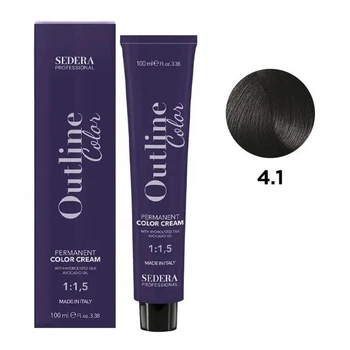Крем-краска для волос SEDERA OUTLINE COLOR SEDERA Professional 4.1 шатен пепельный 100 мл