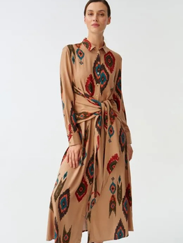 Плаття-сорочка міді жіноче Tatuum Rozawi T2220.198 42 Бежеве (5900142178672)
