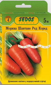 Семена на ленте Морковь Шантане ред коред 5 м/250 шт. (Sedos)