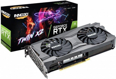 Відеокарта INNO3D PCI-Ex GeForce RTX 3060 Twin X2 12GB GDDR6 (192bit) (1777/15000) (3 x DisplayPort, HDMI) (N30602-12D6-119032AH)