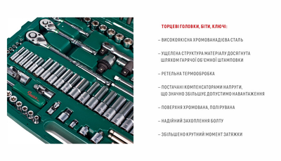 Набор инструмента 163 предметы HANS ТК-163-12