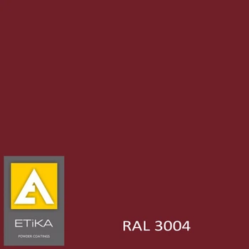 Краска порошковая полиэфирная Etika Elektro Красная RAL 3004 матовая