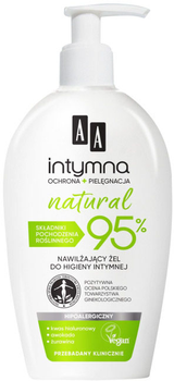 Гель для інтимної гігієни AA Cosmetics Intymna Ochrona&Pielcare натуральний 95% зволожуючий 300 мл (5900116062808)