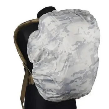 Чехол SoftShell на рюкзак маскировочный белый мультикам, зимний кавер