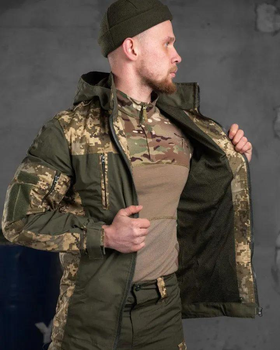Мужской тактический весенний костюм Горка XL пиксель+олива