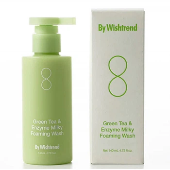 Пінка для вмивання із зеленим чаєм та ензимами By Wishtrend Green Tea Enzyme Milky Foaming Wash 140 мл