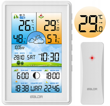 Станция погодная с дисплеем BERDSEN BD-906 White (390601)