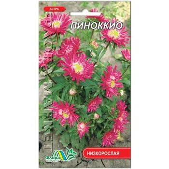 Семена Астра Пиноккио карликовая розовый 0.3 г