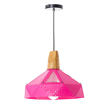 Люстр підвіс рожева з перфорацією (45-81-NI001/pink)