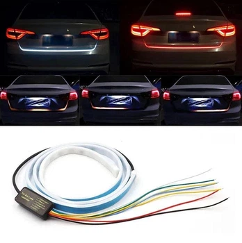 Гибкая светодиодная LED лента на багажник с бегущим поворотом, динамическая подсветка багажника 12В
