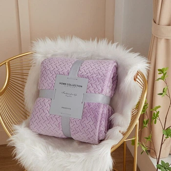 Плед-покрывало Soft Warm Fluffy Blanket 100х120 см Сиреневый