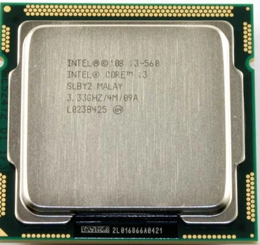 Процесор LGA1156 INTEL Core i3-560 ( ​​2 Ядра / 4 Потоку *3.33 GHz/ 4 MB/ 1333 Mhz ) s1156 Tray Б/У
