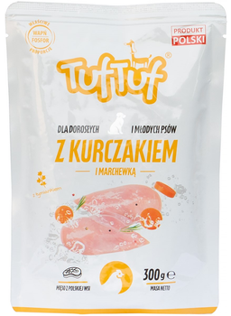 Вологий корм для собак TufTuf З куркою і морквою 300 г (5903802473032)