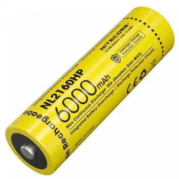 Литий-ионный аккумулятор 21700 Nitecore NL2160HP (6000mAh)