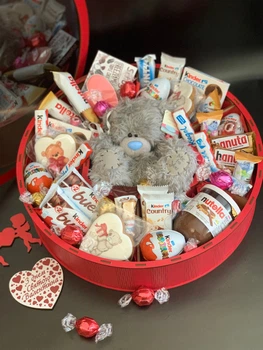 Подарок с мишкой Тедди на Новий год «Красная Радость&Teddy» 40 см Maikinbaby (pk4684к403)