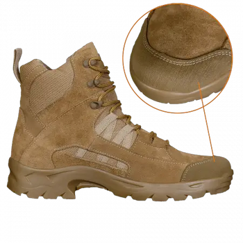 Чоловічі демісезонні черевики Oplot Койот 42 р Kali AI557 з натурального зносостійкого нубука носок черевика виготовлено зі шкіри із захисним покриттям