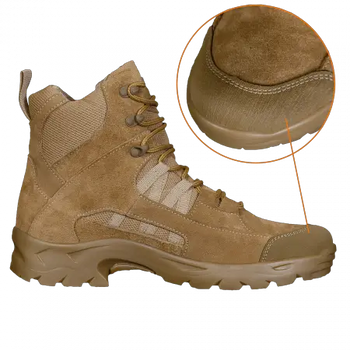 Мужские демисезонные ботинки Oplot Койот 40 Kali AI555 из натурального зносостойкого нубука покрыты гидрофобной пропиткой дышащая мембранная подкладка