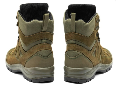 Зимние мужские водонепроницаемые берцы ботинки Teda Оливковый 41 р Kali AI542 с натуральной кожи анатомическая форма система быстрой шнуровки