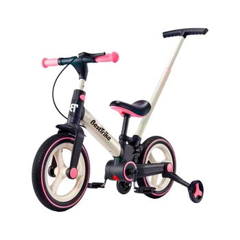 Велосипед трансформер з батьківською ручкою та колесами 12’’ Best Trike (BT-12755) допоміжні колеса