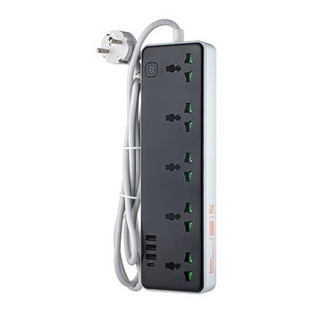 Сетевой фильтр Hoco AC13A Talento 5-position socket (1C3A) (EU) Black