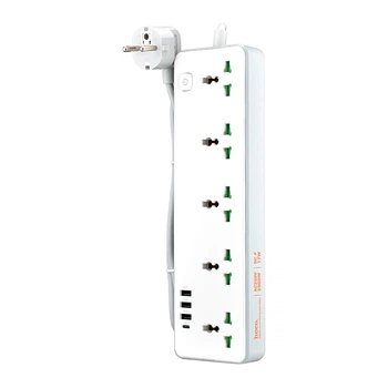 Мережевий фільтр Hoco AC13A Talento 5-position socket (1C3A) (EU) White