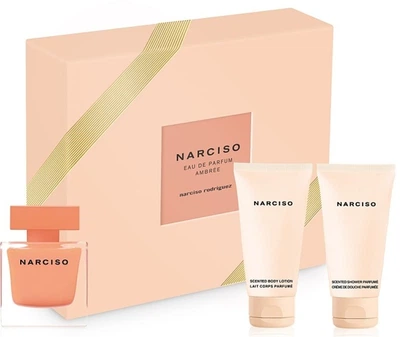 Zestaw damski Narciso Rodriguez Ambree Woda perfumowana damska 50 ml + Balsam do ciała 50 ml + Żel pod prysznic 50 ml (3423222055981)