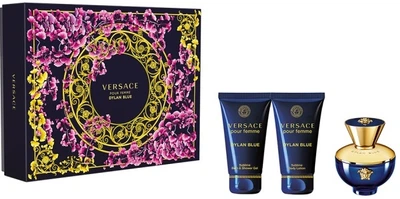 Zestaw damski Versace Pour Femme Dylan Blue Woda perfumowana 50 ml + Żel pod prysznic 50 ml + Balsam do ciała 50 ml (8011003873425)