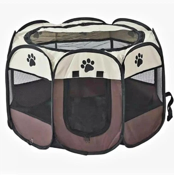 Манеж для щенков, кошки 91 х 91 х 58 см коричневый Pet Joy