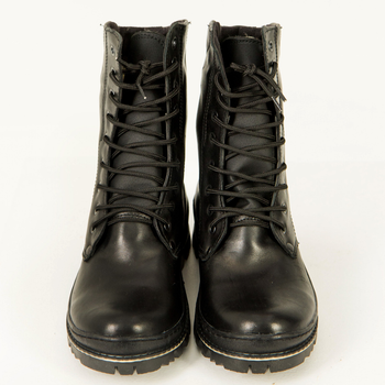 Берцы зимние кожаные черные, искусственный мех, подошва антистат, ботинки мужские Размер 40