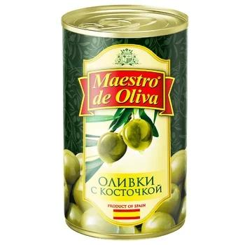 Оливки Maestro de OLIVA з кісточкою 280г