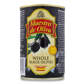 Маслини Maestro de OLIVA з кісточкою 280г