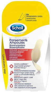 Plastry Scholl Toe Blister Plasters łagodzące ból Small Size 6 szt (3059948006299)